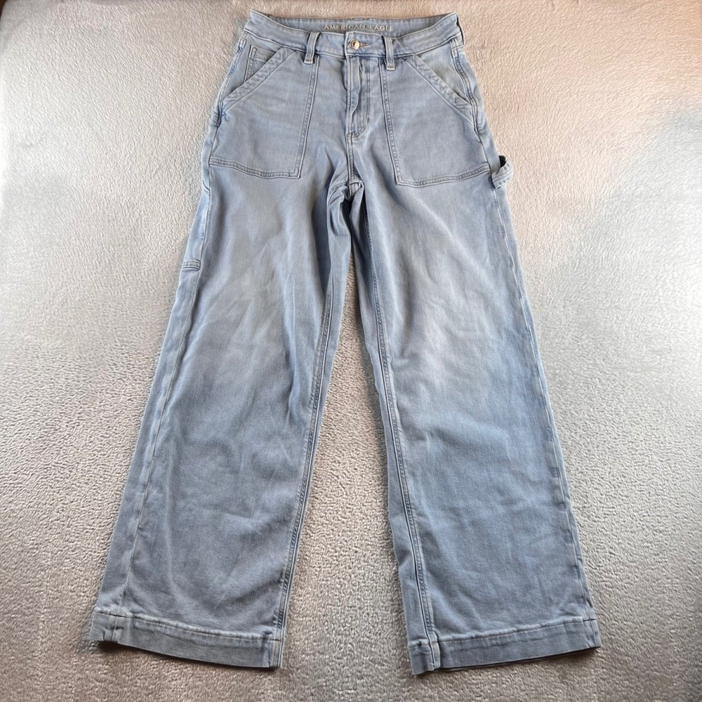 American Eagle Outfitters Light Blue Wide Leg Jeans